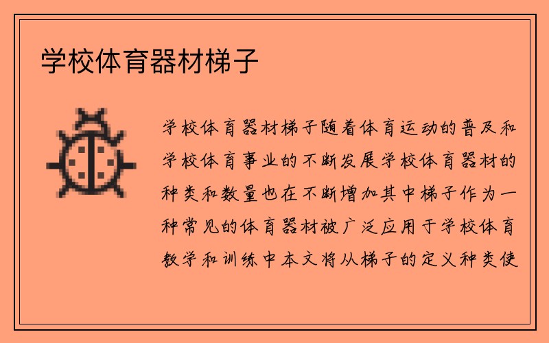 学校体育器材梯子